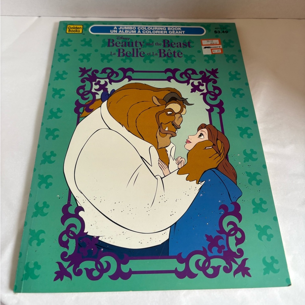 Vintage 1995 Disney Beauty and the Beast Jumbo Coloring Book – Golden Books